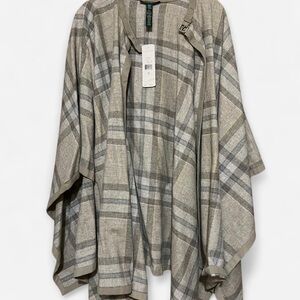 Ralph Lauren Plaid Cape NWT